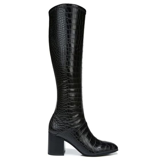 Franco Sarto Tribute Tall Boot- Black Croc- Size 9 M- NIB - Picture 1 of 7